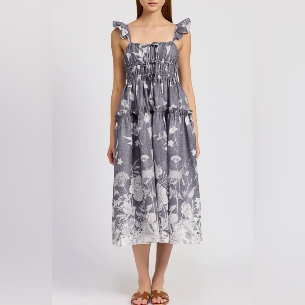 NWT En Saison Sydney Floral Tiered Midi Sundress